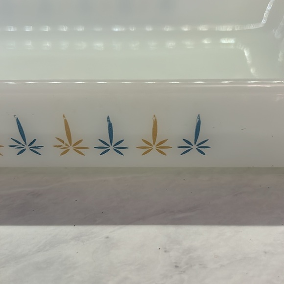 Fire King by Anchor Hocking Candle Glow  Vintage Casserole Atomic Star 2 QT - Picture 4 of 9